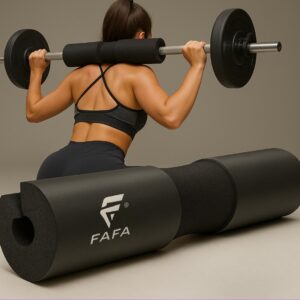 Coussin de Squat – Protège-barre en mousse pour squats, fentes et hip thrusts – Coussin rembourré pour barre standard – Offre une protection pour la nuque et les épaules pendant l’entraînement.