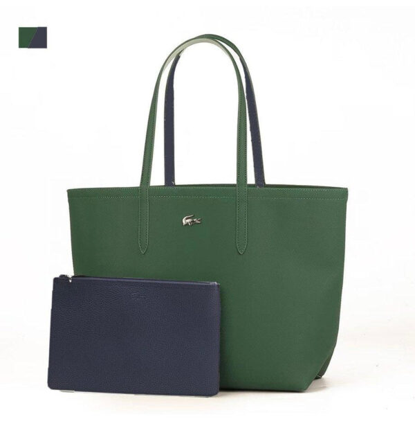 Sac Lacoste Réversible – Vert & Bleu Marine (avec pochette)